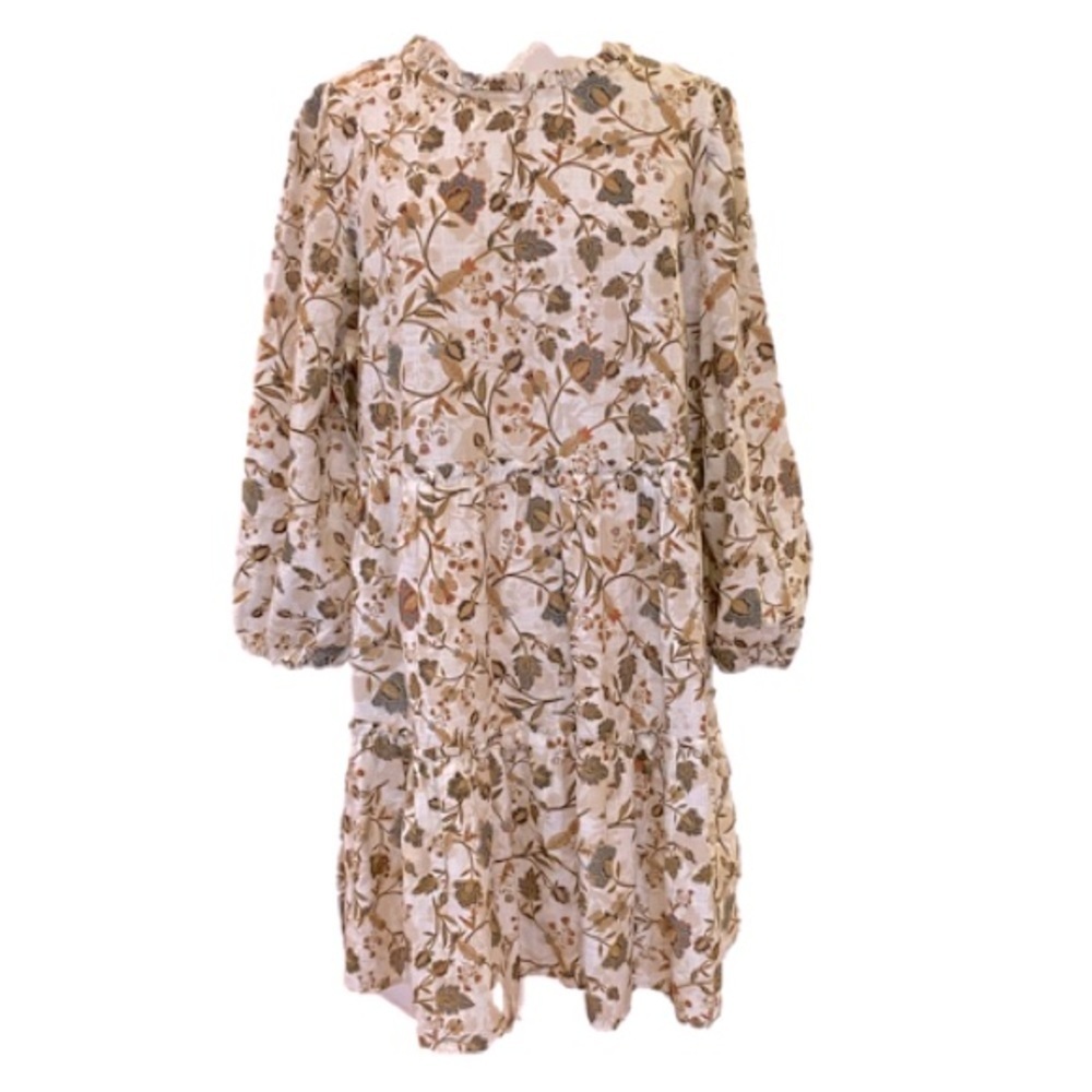 SOLD A.N.A. Floral Tiered Ruffle Cotton Dress Boho Cottage Core Prairie XXL